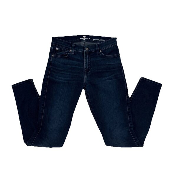 7 FOR ALL MANKIND Women's Gwenevere Mid-Rise Skinny Ankle Jeans - Size 27 - Picture 2 of 6